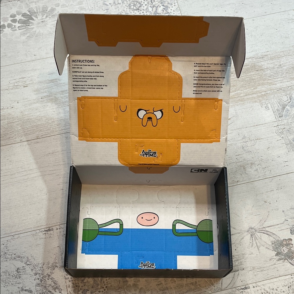 Loot Crate Adventure Time Empty Box Crate Craft Cartoon Network